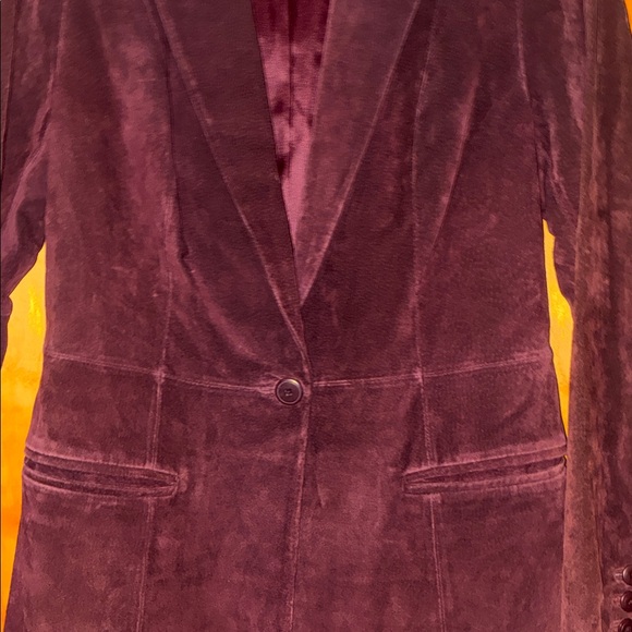 Burgandy Maroon Purple Preview International Suede Leather Jacket - Size Small - Picture 6 of 11